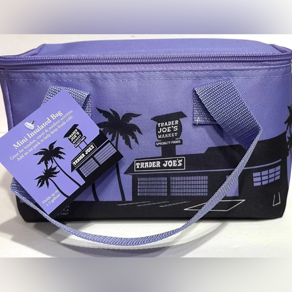 Trader Joe's Pink and Purple Insulated lunch Bags